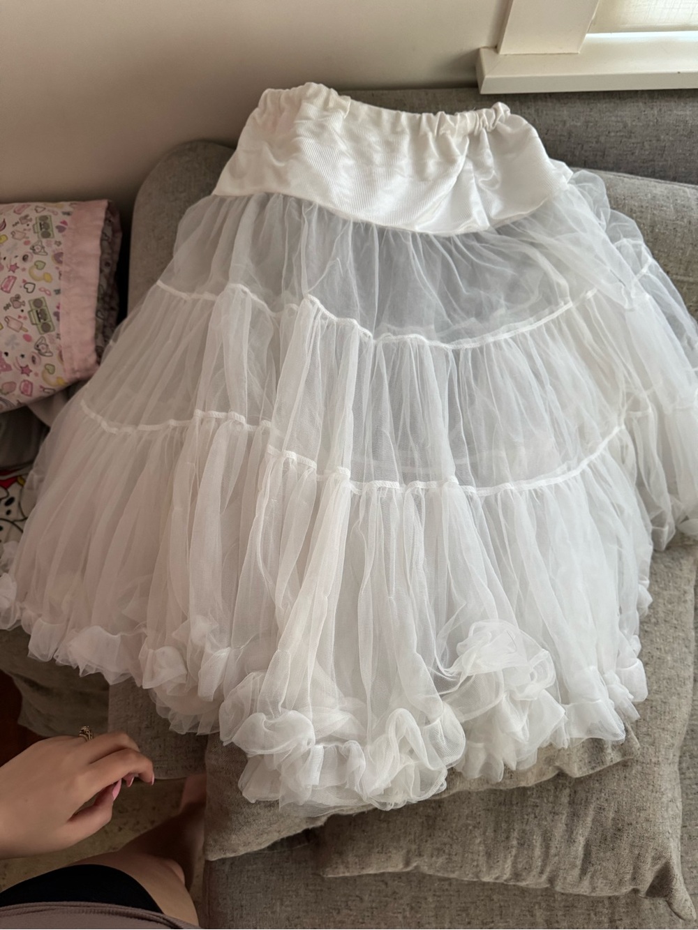 White Tiered Tulle Petticoat